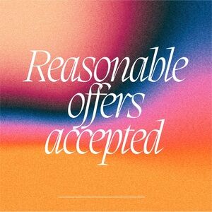 Reasonable offers accepted